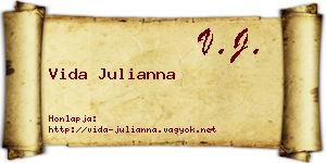 Vida Julianna névjegykártya